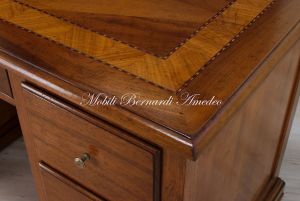 Classic style inlaid study desk handcrafted in solid wood